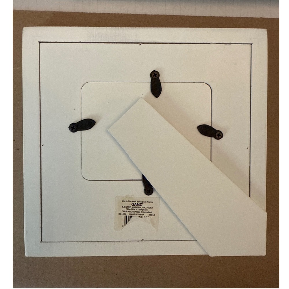 Baby Ganz Collection Worth The Wait Sonogram Frame White Wood Ultrasound Photo - Picture 3 of 7